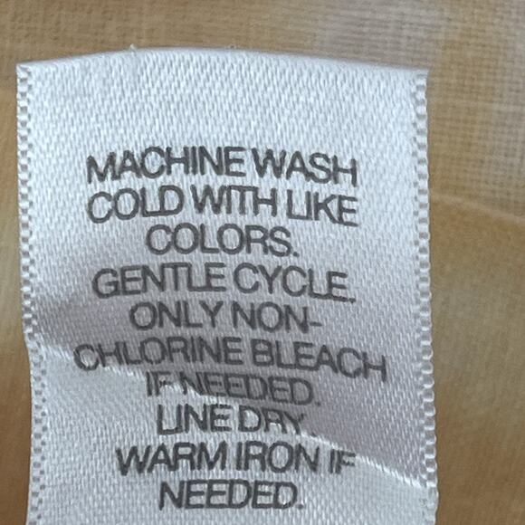 Pure J. Jill Linen Top L Tangerine Orange Shibori Dyed Kimono Oversized Boxy - Picture 9 of 9